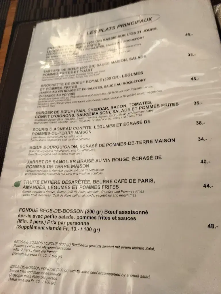 Becs de Bosson ristorante a Grimentz