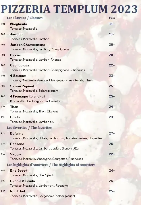 TEMPLUM Restaurant & Pizzeria ristorante a Grimentz