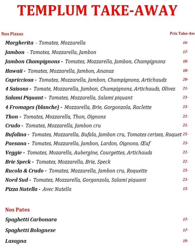 Menu_TEMPLUM Restaurant & Pizzeria_Grimentz_image_2