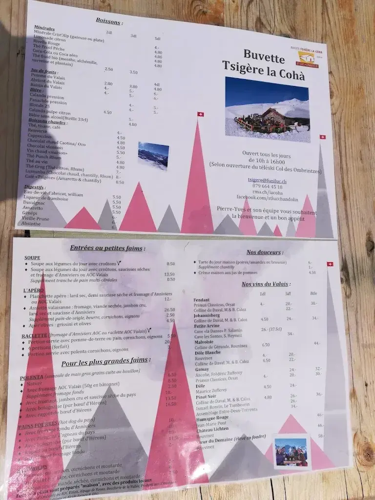 Menu_Buvette Tsigère La Coha_Saint-Luc_image_4