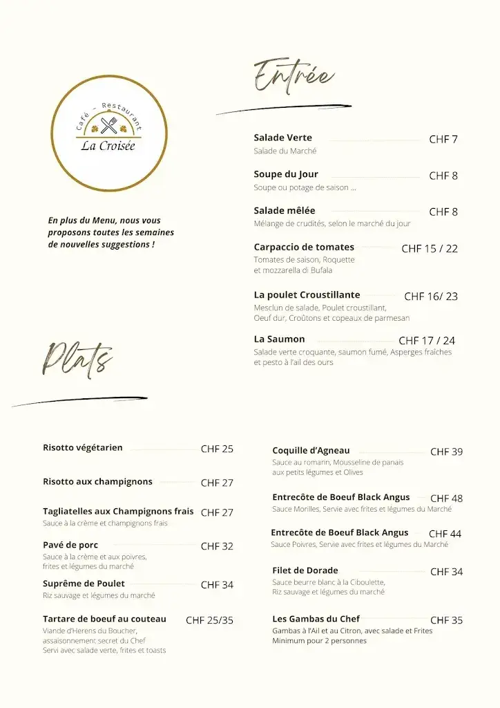 Café Restaurant de la Croisée restaurant in Veyras