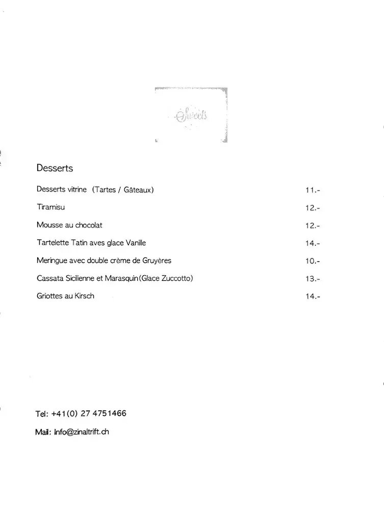 Menü_Hotel Restaurant le Trift_Zinal_Bild_2