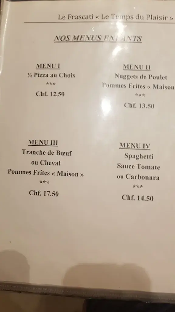 Restaurant Le Frascati Restaurant in Le Locle