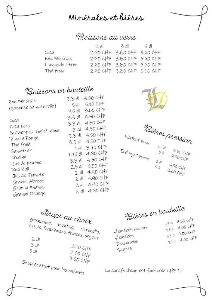 Restaurant, bar et Crêperie du Lion d'Or Schorderet_Le Locle_menu_image_1
