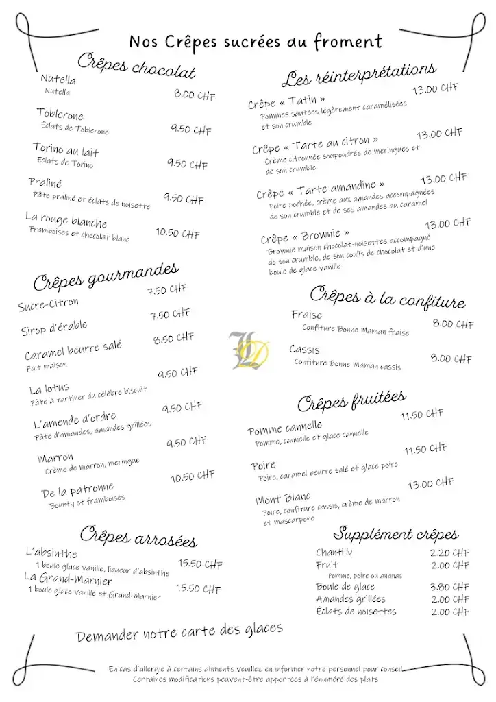 Menu_Restaurant, bar et Crêperie du Lion d'Or Schorderet_Le Locle_image_2