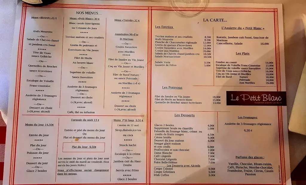 Le Petit Blanc restaurant in France