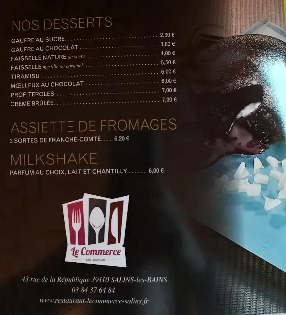 Menu_Bistrot le commerce_France_image_2