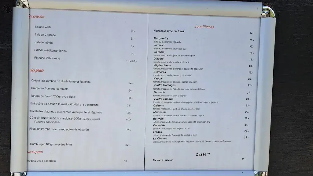 Restaurant De La Channe_Liddes_menu_image_1