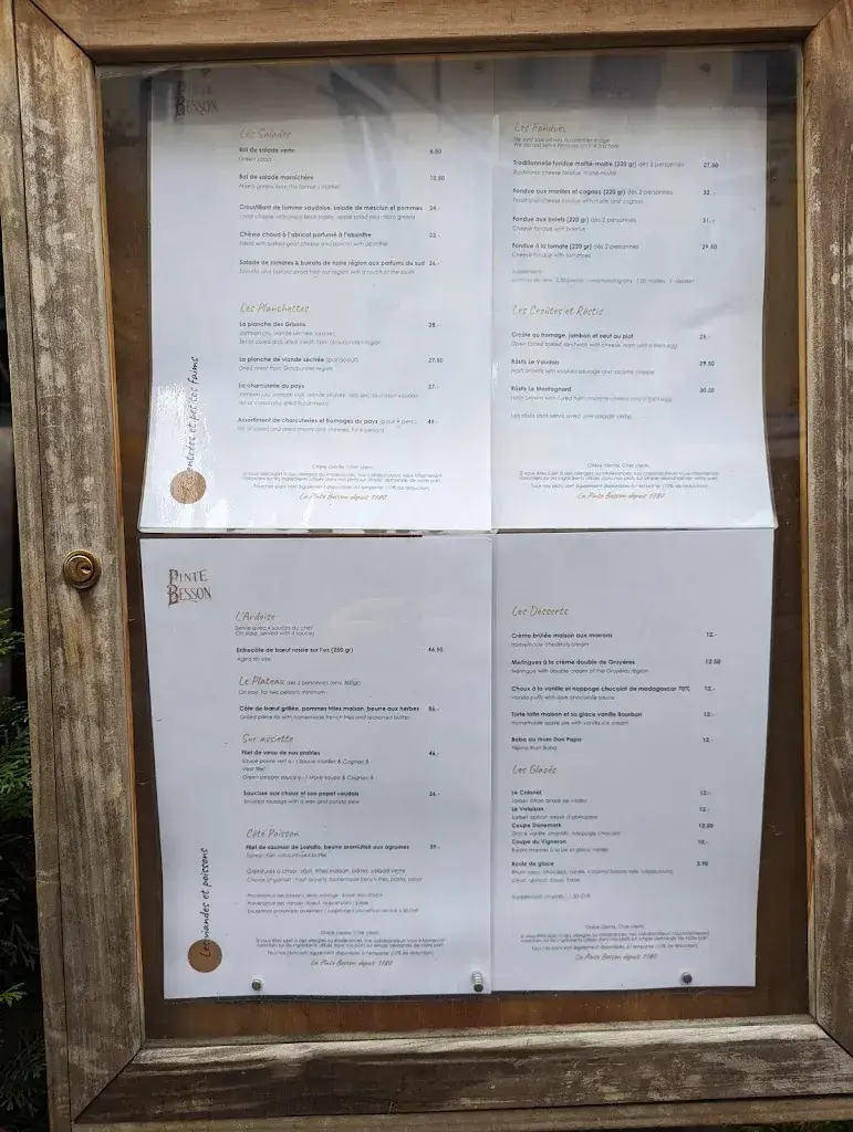 Menü_Pinte Besson_Lausanne_Bild_2