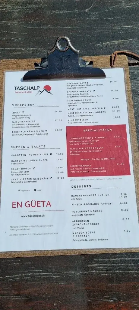 Menu_Täschalp Restaurant & Lodge_Täsch_image_2