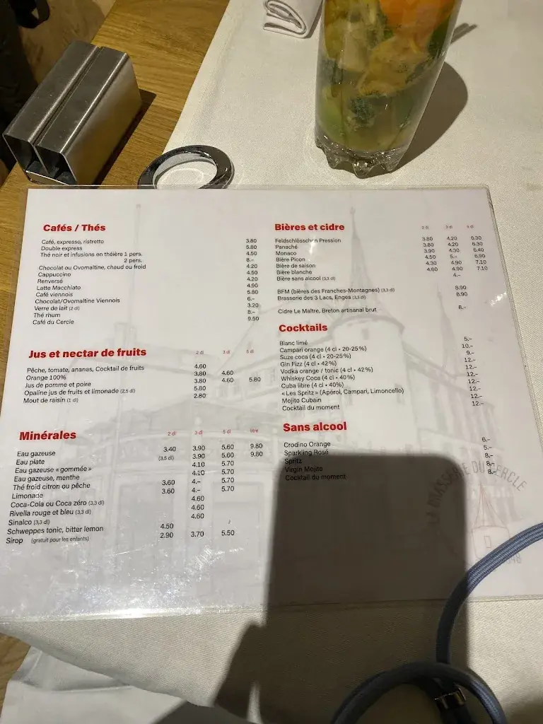Menu_La Brasserie du Cercle_Neuchâtel_image_2