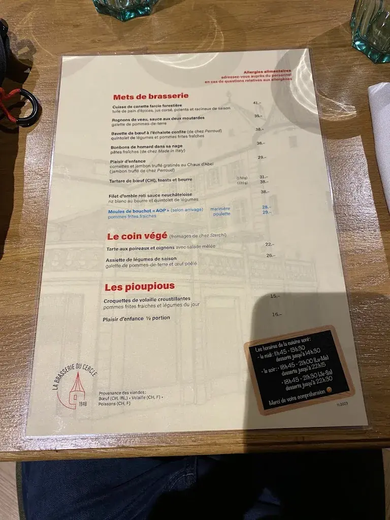 Menu_La Brasserie du Cercle_Neuchâtel_image_3