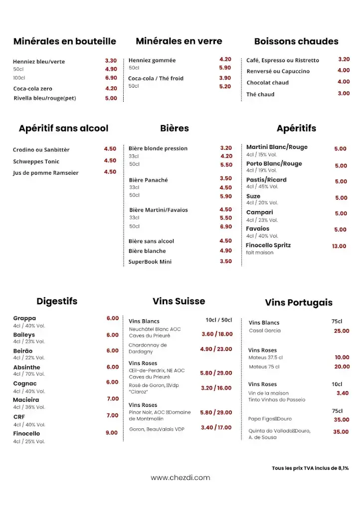 Restaurant Chez Di SARL_Bôle_menu_image_1