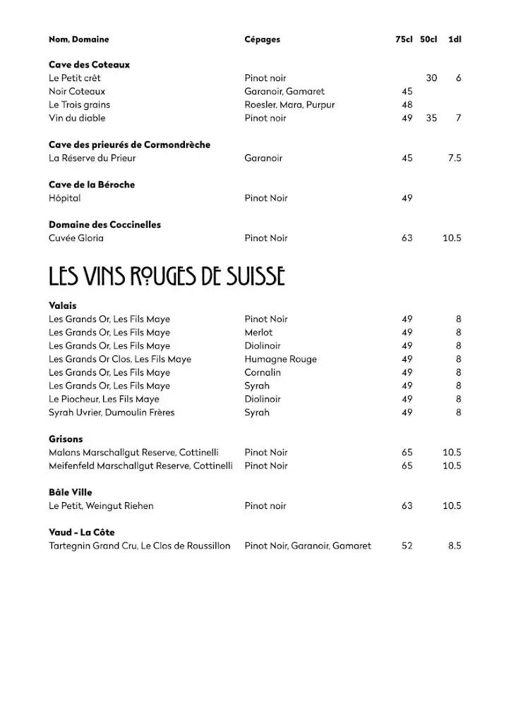 Menü_La Brasserie - Auberge des Vieux-Toits_Boudry_Bild_3