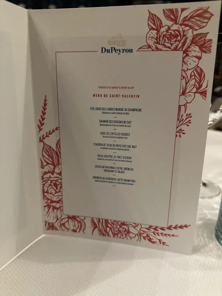 Menu_Restaurant de l'Hôtel DuPeyrou_Neuchâtel_immagine_2