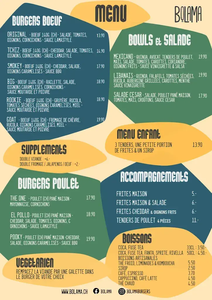 Bolama Burgers restaurant in Boudry