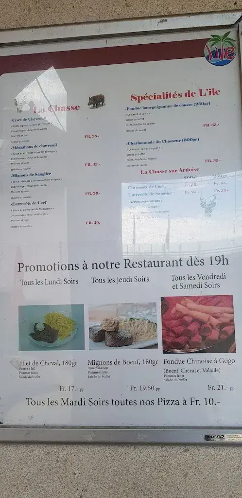 Restaurant De L'île restaurant à Boudry