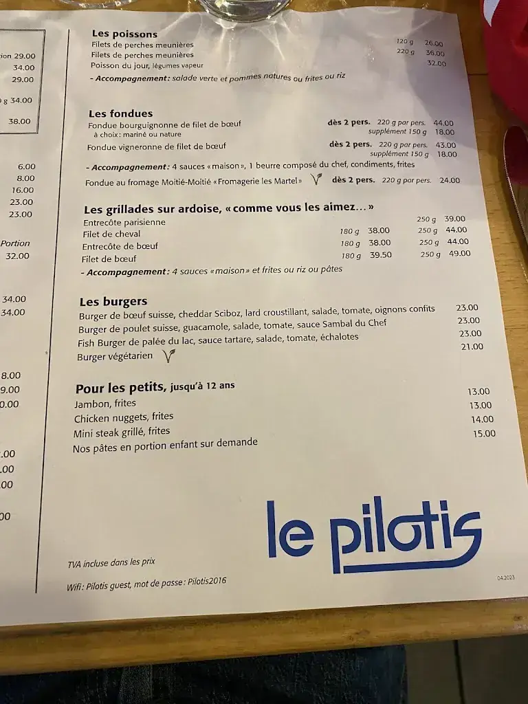 Menu_Restaurant Le Pilotis_Cortaillod_image_2