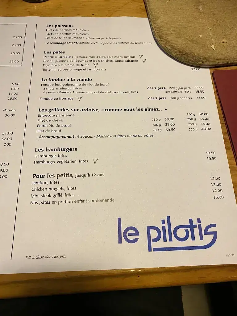 Menu_Restaurant Le Pilotis_Cortaillod_image_4