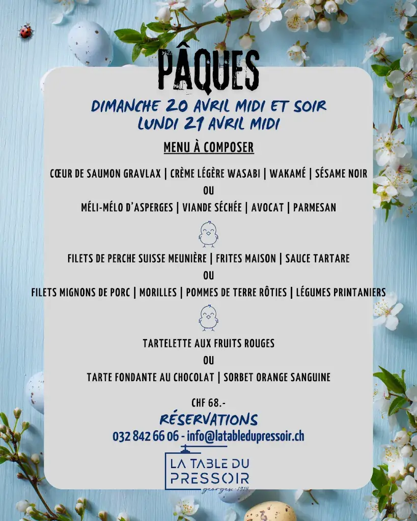 La Table du Pressoir restaurant in Cortaillod