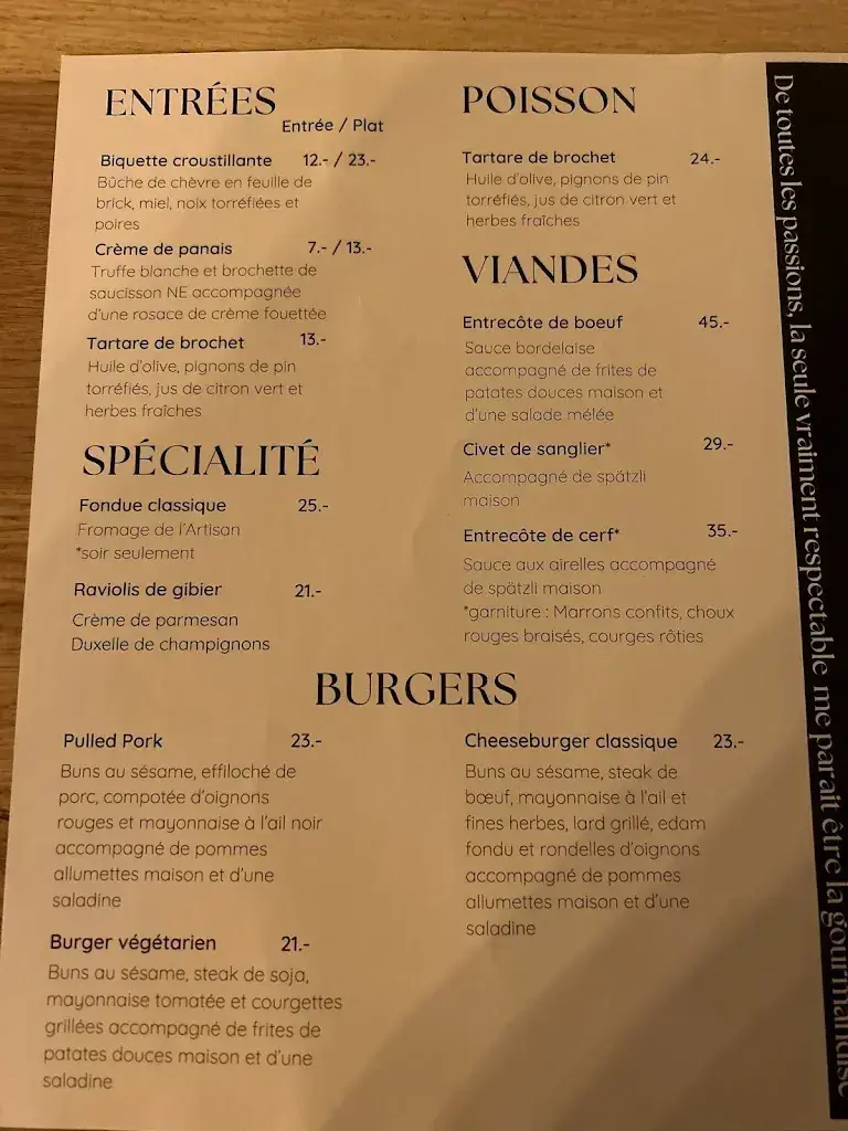 Charly Limer_Brasserie Saveurs_Cortaillod_recensione