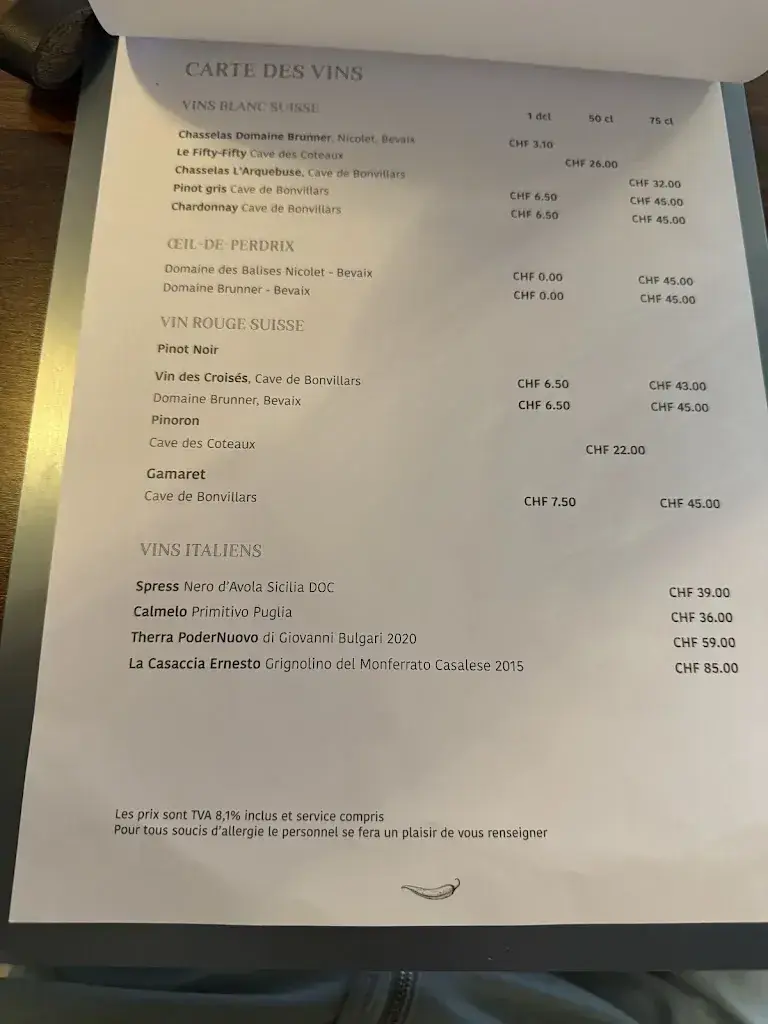 Menu_I Nonni Restaurant Italien_Bevaix_immagine_3