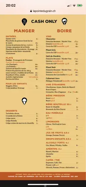 La buvette de la Pointe du Grain_Bevaix_menu_image_1