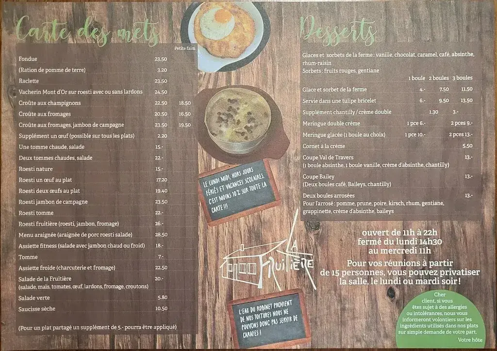 Fruitière de Bevaix restaurant in Bevaix