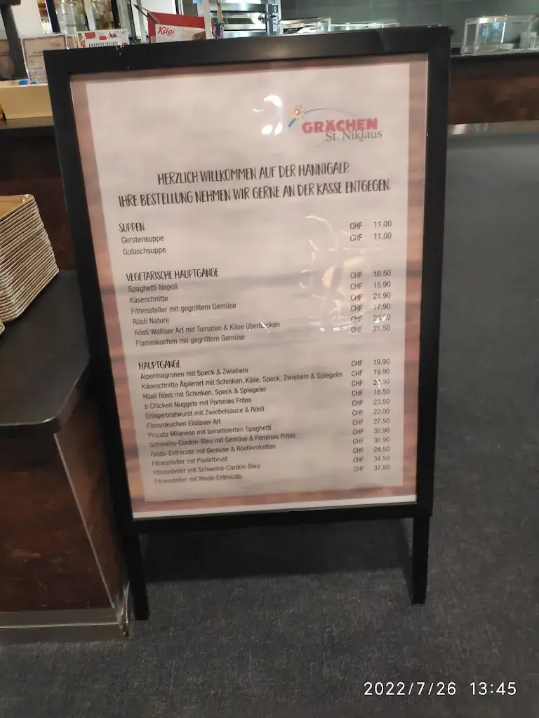 Familien-Bergrestaurant Hannigalp ristorante a Grächen