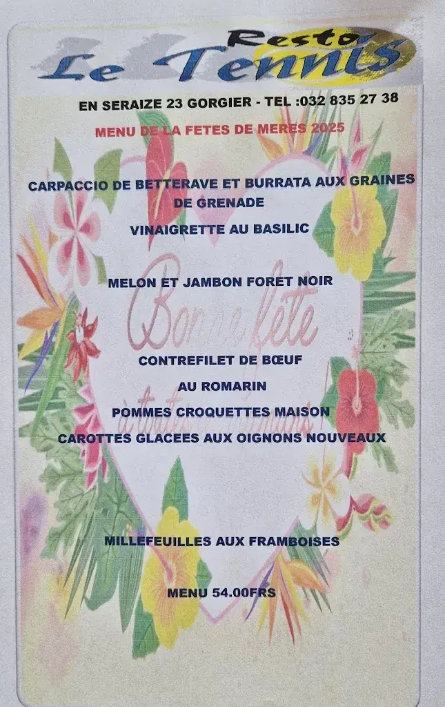 Restaurant du Tennis Club Béroche-Bevaix-Boudry restaurant in Gorgier