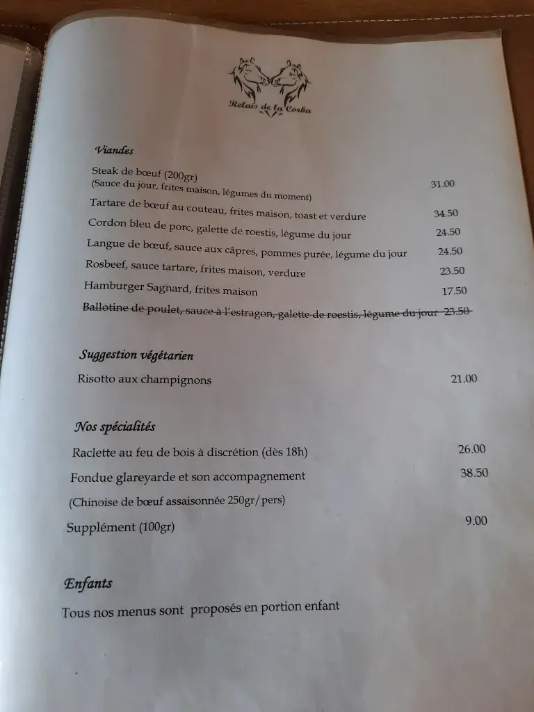 Relais de la Corba ristorante a La Sagne