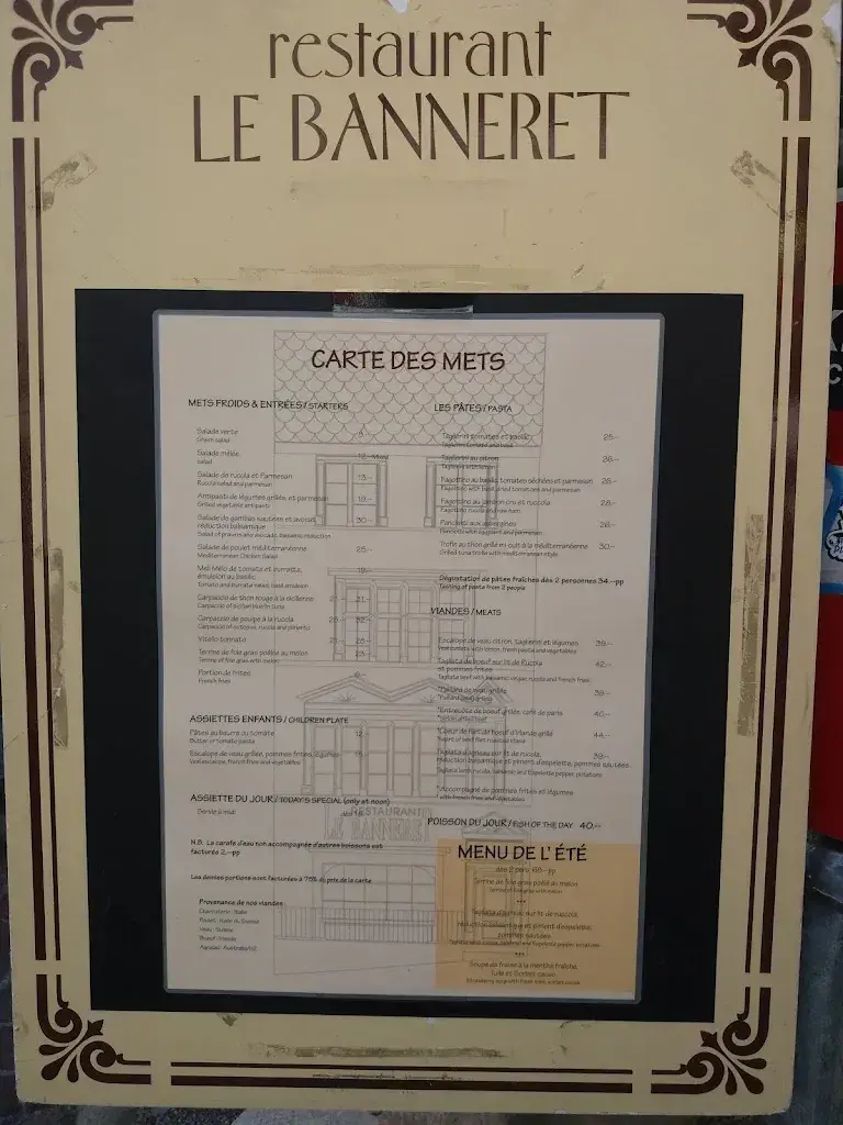 Menu_restaurant Du Banneret_Neuchâtel_image_3