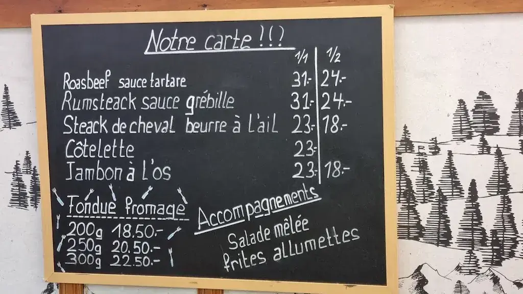 Menü_Restaurant de la Grébille, Bühler Gilles_Les Planchettes_Bild_1