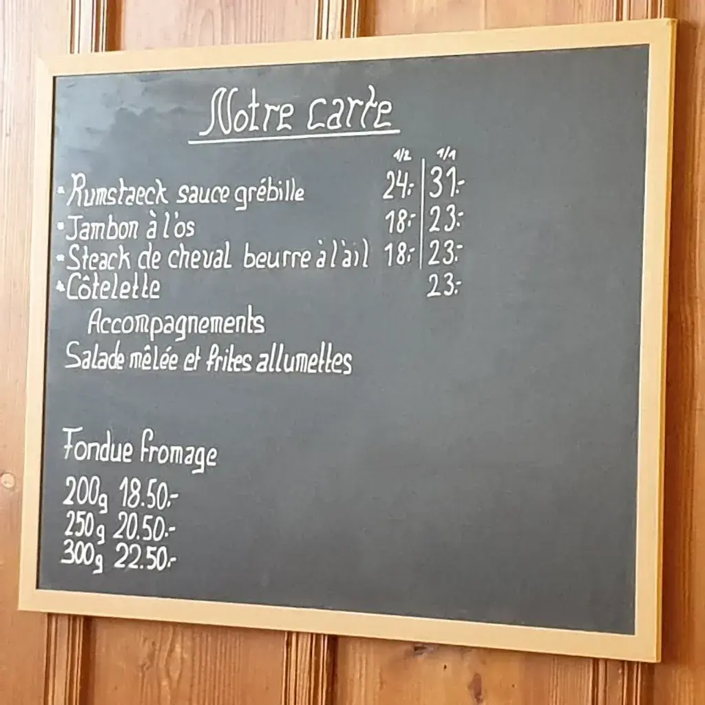 Menü_Restaurant de la Grébille, Bühler Gilles_Les Planchettes_Bild_2