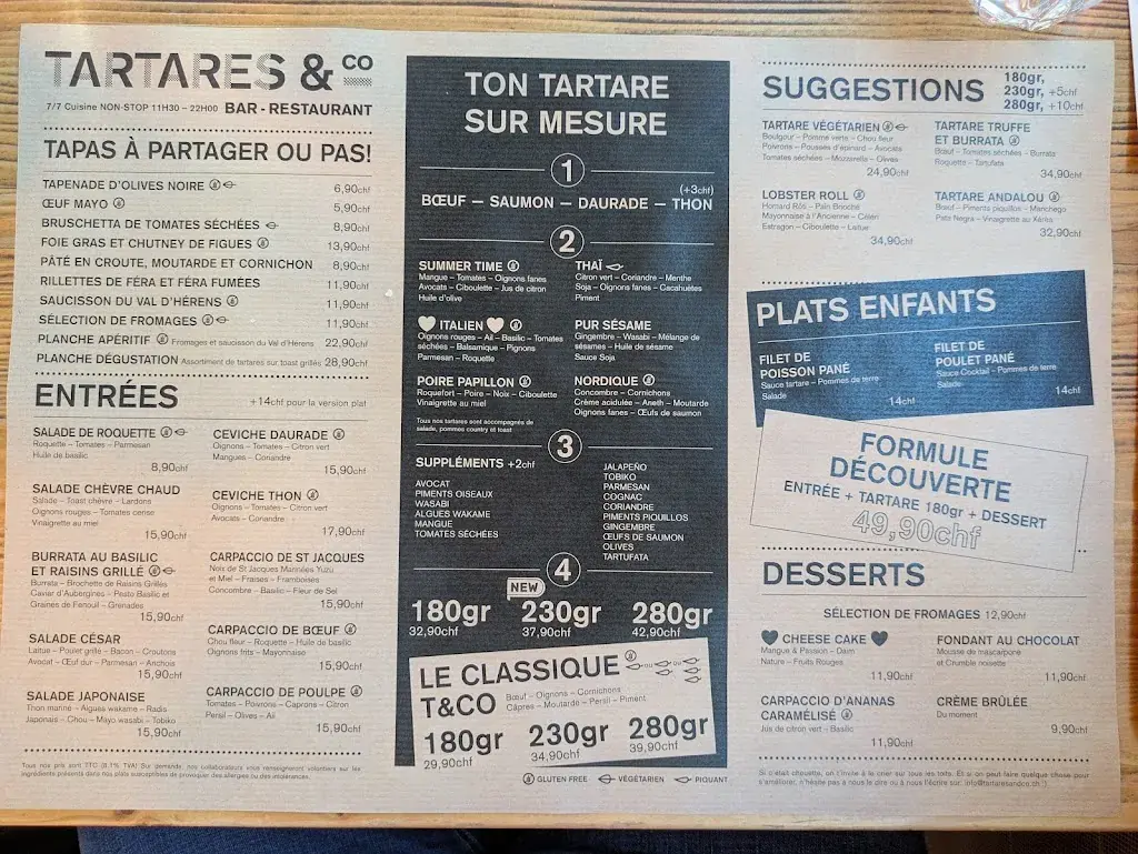 Menu_Tartares & Co Lausanne_Lausanne_image_4