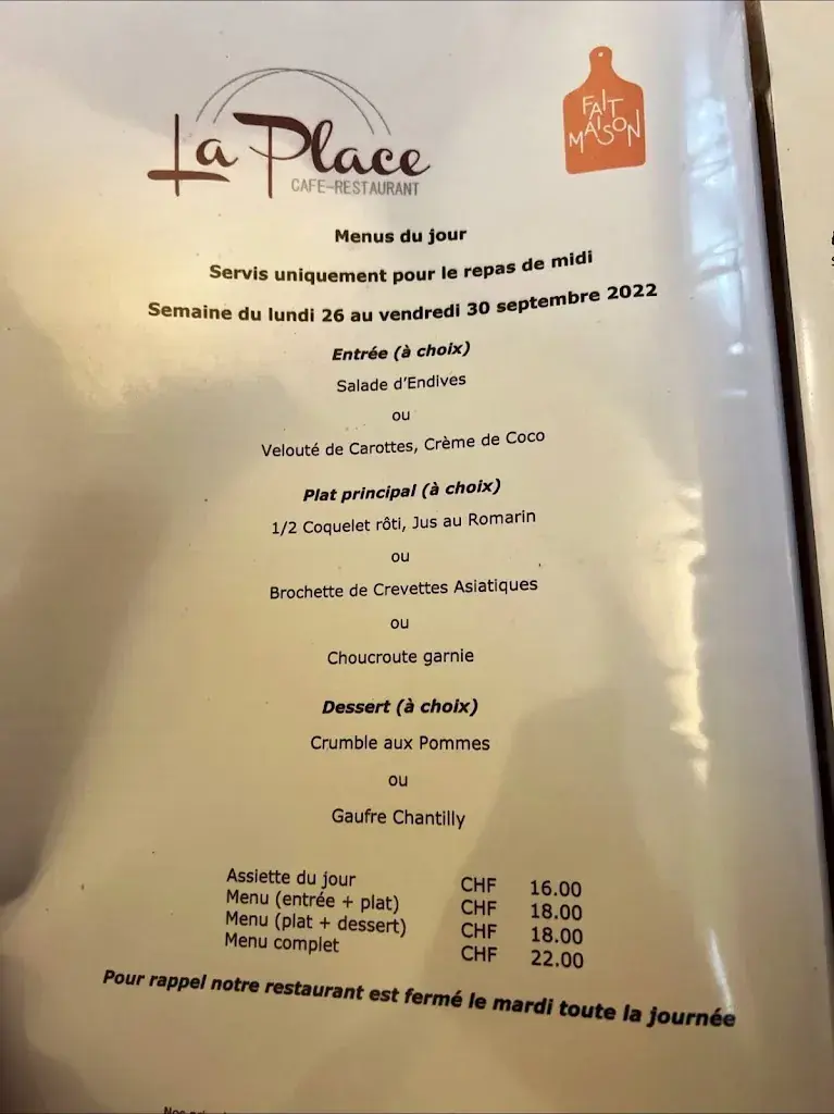 Menu_Café Restaurant de la Place_Les Brenets_image_2