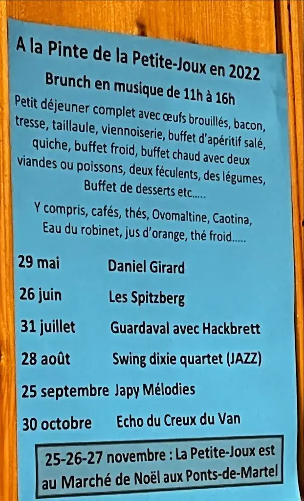 La Pinte de la Petite-Joux restaurant à Les Ponts-de-Martel