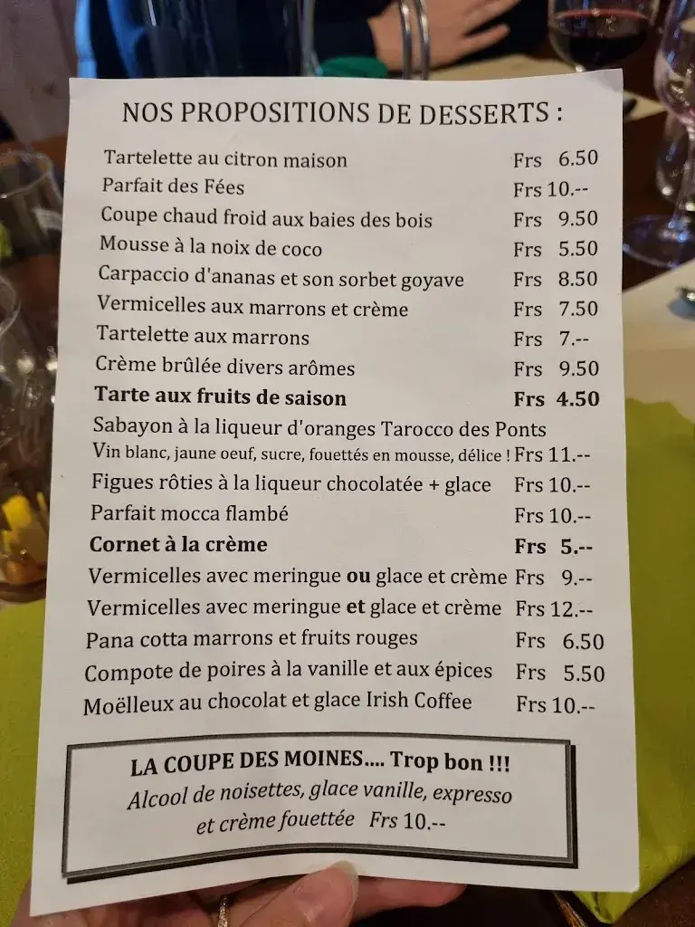 Menu_La Pinte de la Petite-Joux_Les Ponts-de-Martel_immagine_2