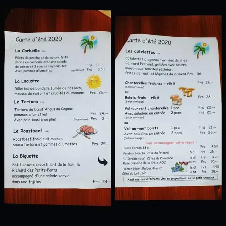 Menu_La Pinte de la Petite-Joux_Les Ponts-de-Martel_immagine_3