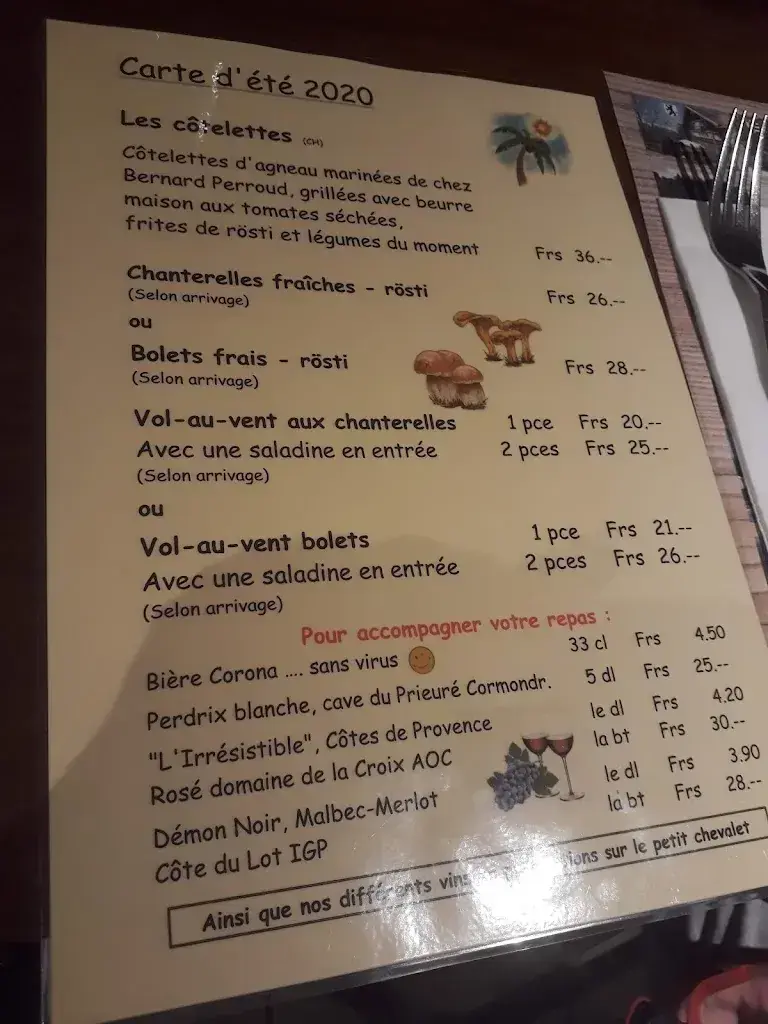 Menu_La Pinte de la Petite-Joux_Les Ponts-de-Martel_immagine_4