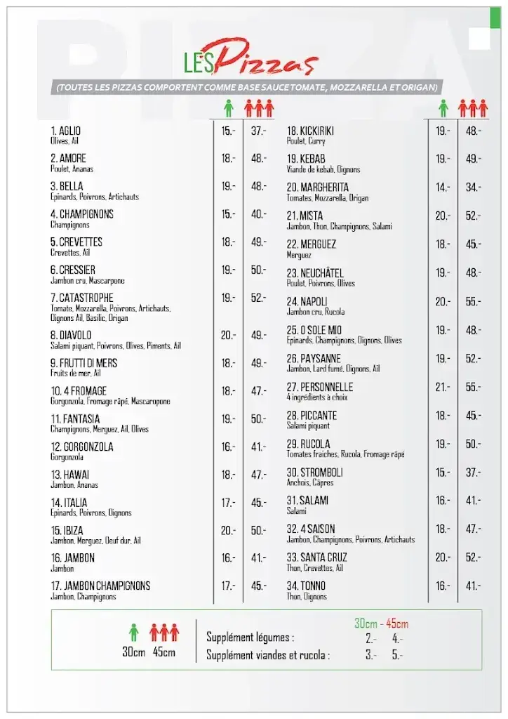 Pizza Torino | Pizza, kebab, pâtes, tacos et hamburger à Cressier Restaurant in Cressier