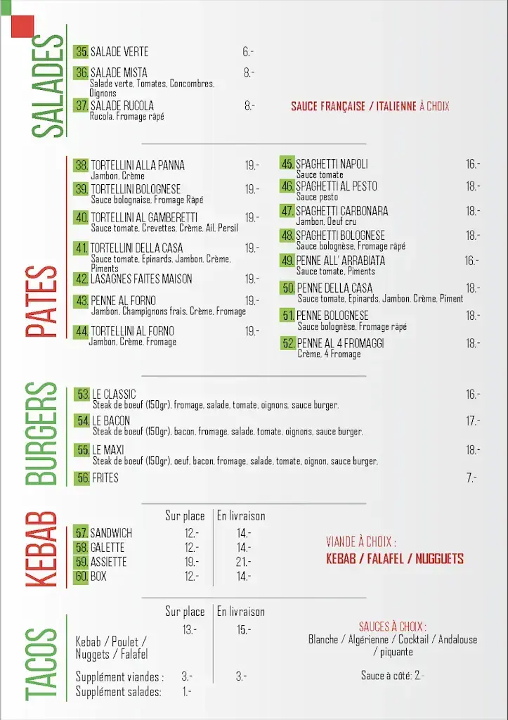 Menu_Pizza Torino | Pizza, kebab, pâtes, tacos et hamburger à Cressier_Cressier_immagine_4