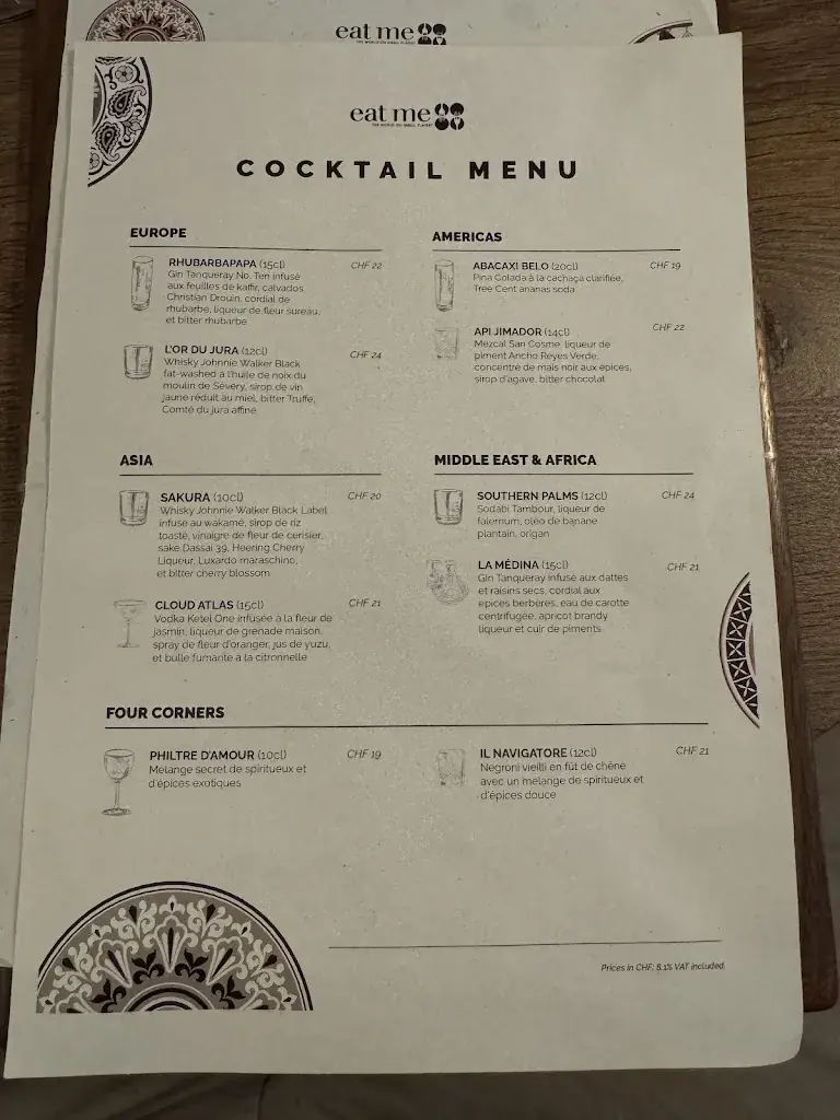 Menu_Eat Me Restaurant & Cocktail Lounge Lausanne_Lausanne_image_2