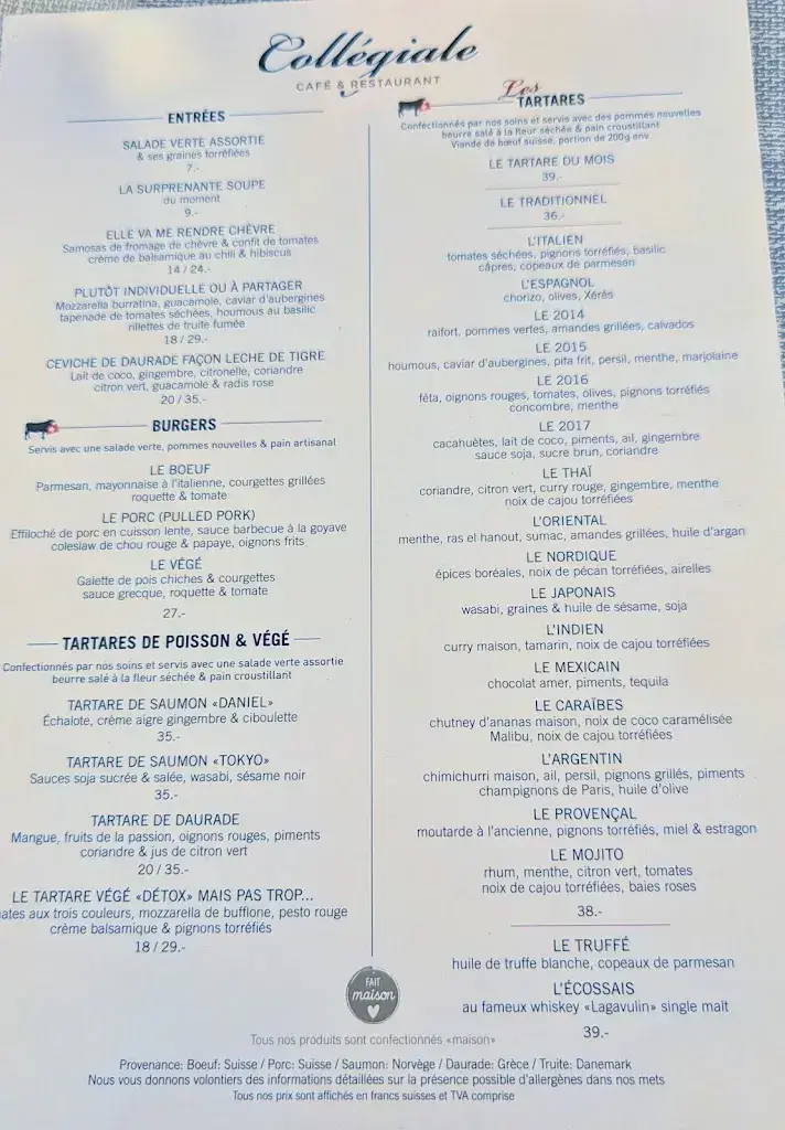Menu_Café de la Collégiale_Neuchâtel_immagine_2
