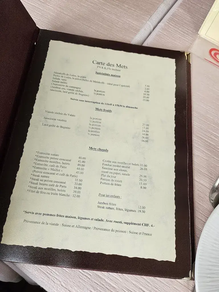 Menu_Auberge de Luins_Luins_image_2