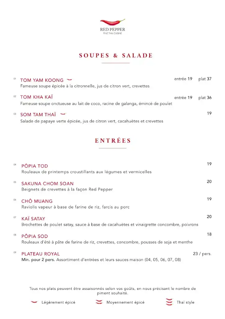 Menu_Red Pepper Fine Thaï Cuisine_St Blaise_image_4