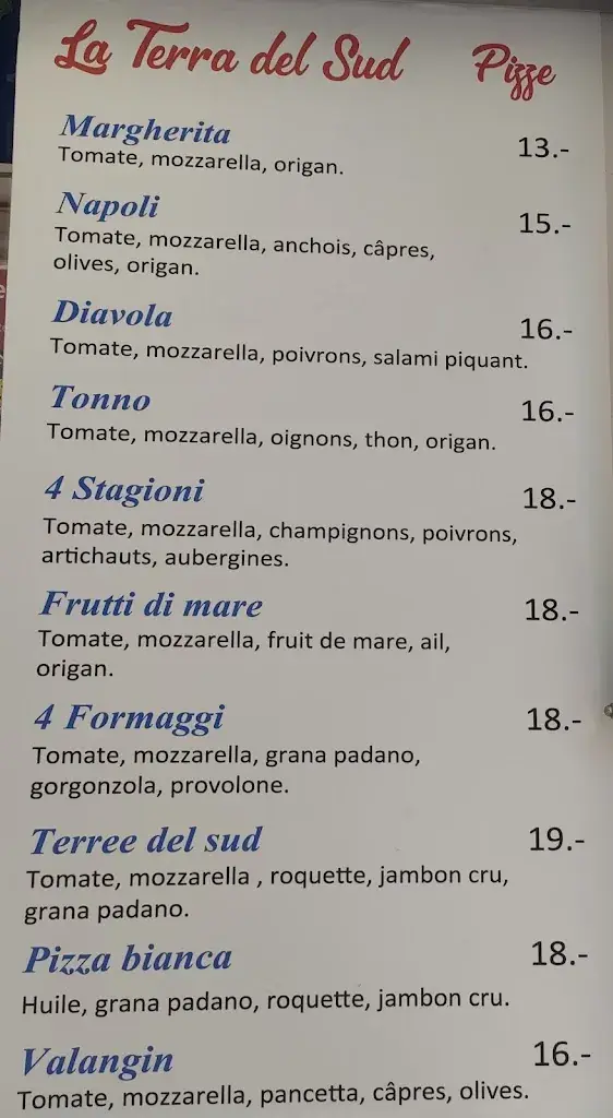 Le Soleil - La Terra Del Sud_Valangin_menu_image_1