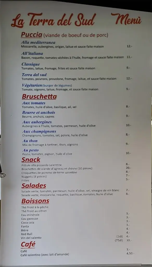 Menu_Le Soleil - La Terra Del Sud_Valangin_image_2