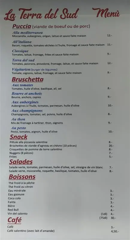 Menu_Le Soleil - La Terra Del Sud_Valangin_image_4