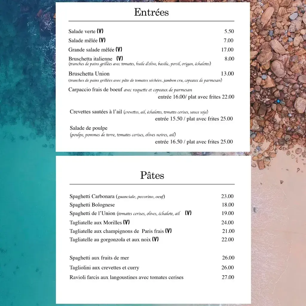 Menu_Restaurant Pizzeria de l'Union Fontainemelon_Fontainemelon_immagine_3